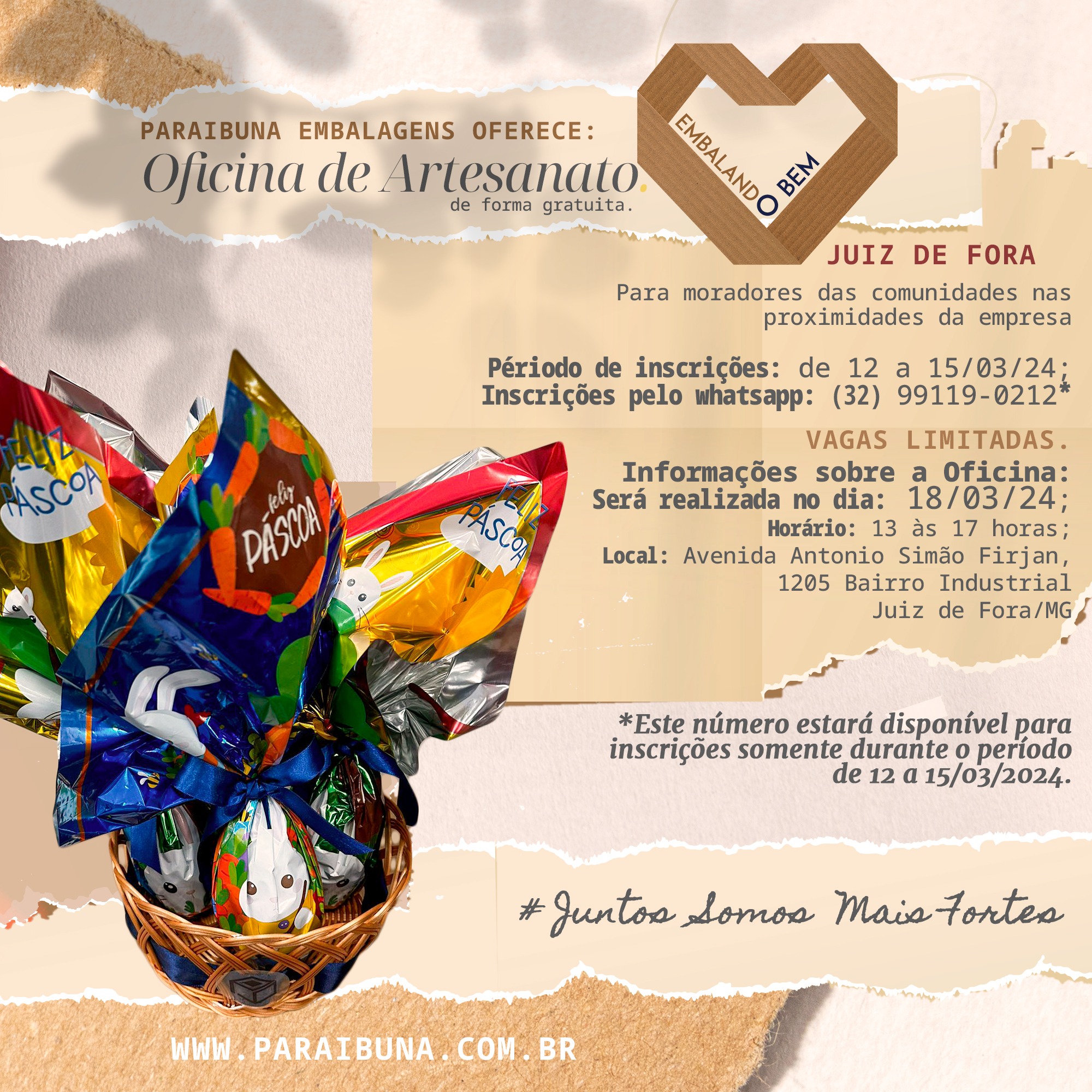Participe da Segunda Edição da Oficina de Artesanato 2024: Transforme Ideias em Arte e Faça a Diferença! ????????