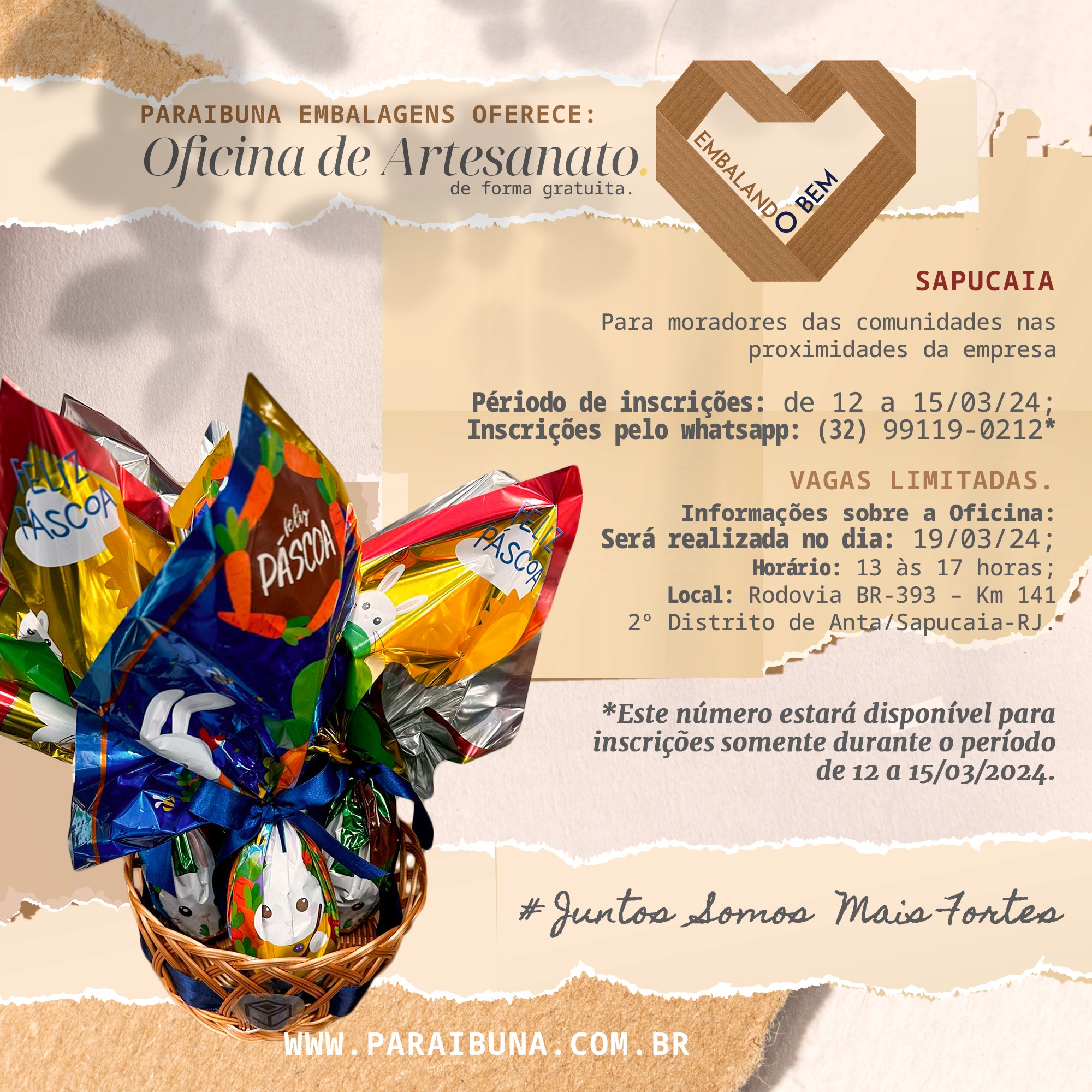 Participe da Segunda Edição da Oficina de Artesanato 2024: Transforme Ideias em Arte e Faça a Diferença! ????????